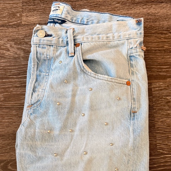 Citizens of Humanity Emerson Studded Slim Boyfriend Jeans Distressed Light 28” - Picture 3 of 12